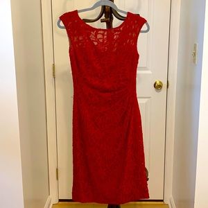 Lauren by Ralph Lauren Red Midi Dress